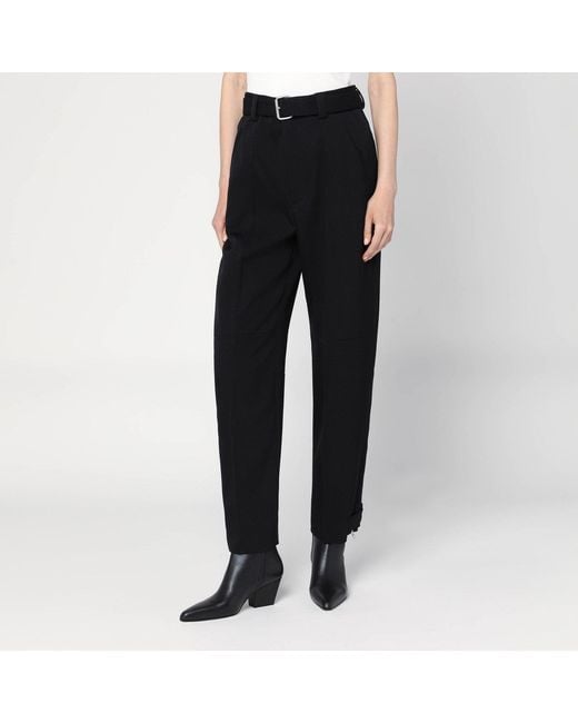 Bottega Veneta Black Twill Cotton Trousers