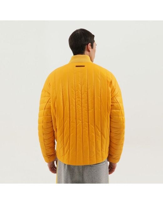 1989 STUDIO Orange Quilted Down Jacket for men
