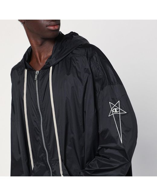 Champion x Rick Owens Black Lightweight Zip Jacket for men