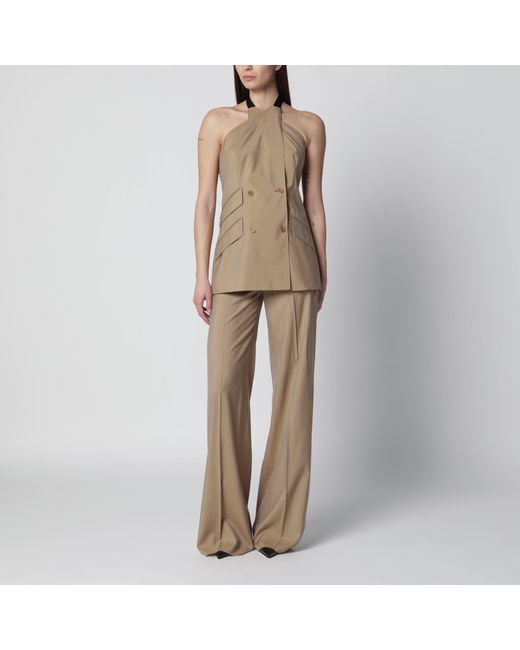 Max Mara Brown Sleeveless Jacket