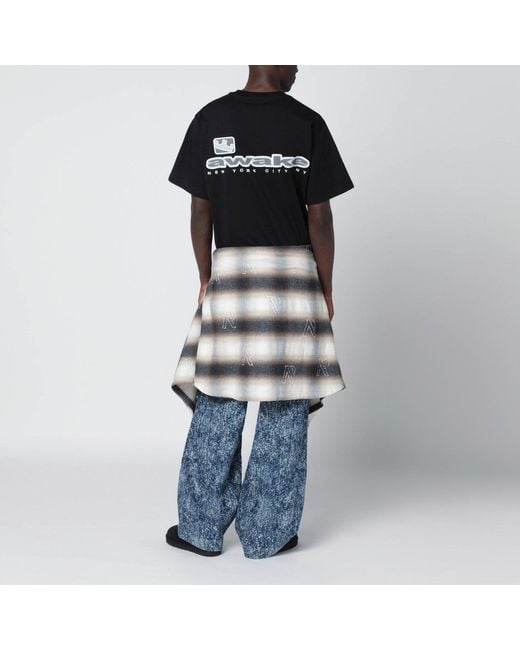 AWAKE NY Black Cotton T Shirt With Logo for men