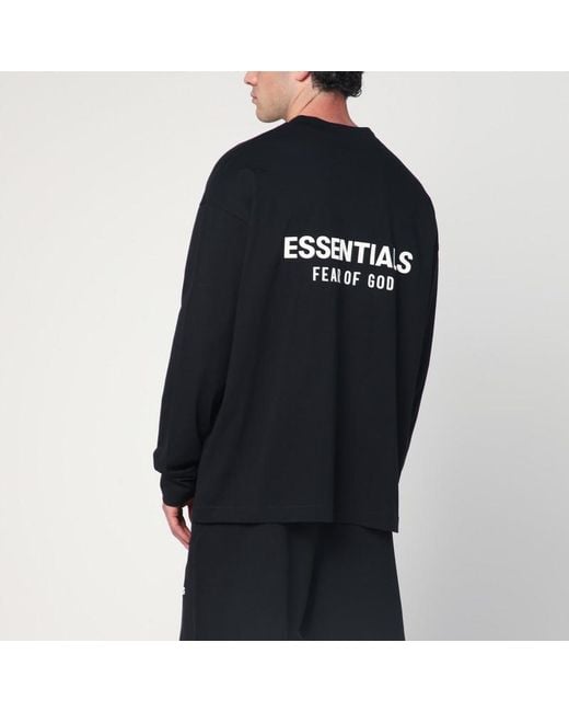 Fear Of God Black Cotton Sweater With Logo for men