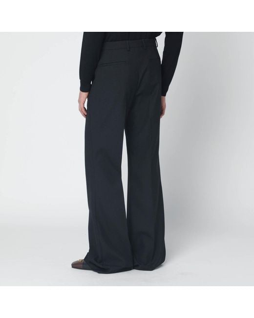 Valentino Black Wool-Blend Trousers for men