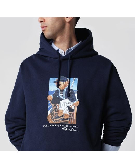 Polo Ralph Lauren Blue Polo Bear Hoodie for men