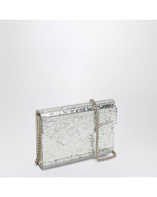 Jimmy Choo White Champagnecoloured Candy Clutch