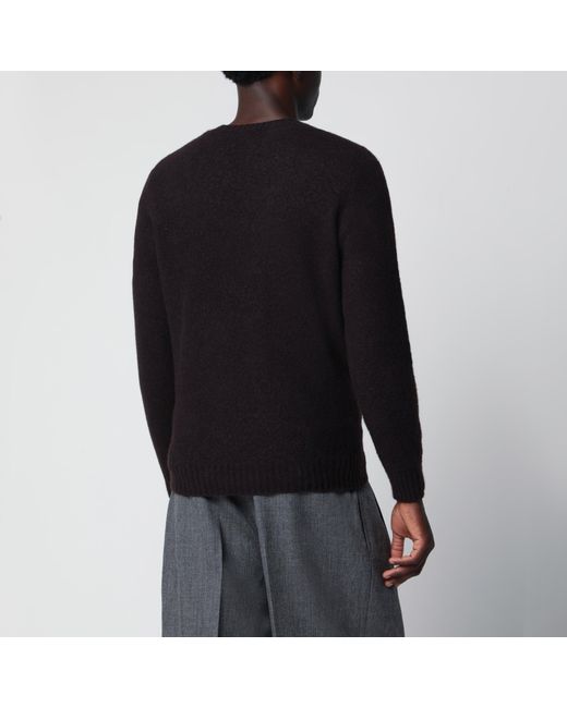 Drumohr Black Lambswool Sweater for men