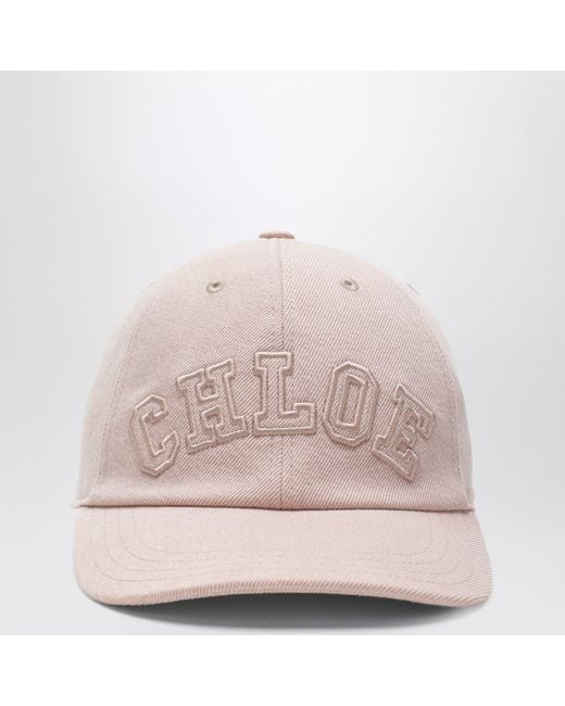 Chloé Pink Cotton Denim Baseball Cap