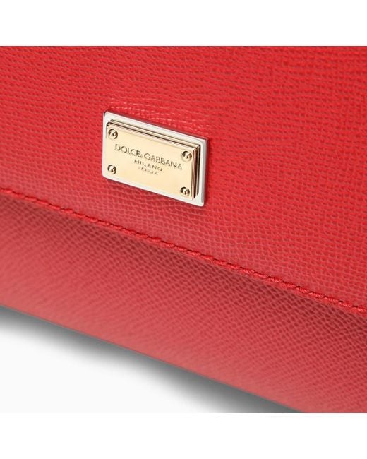 Borsa a mano sicily rossa di Dolce & Gabbana in Red