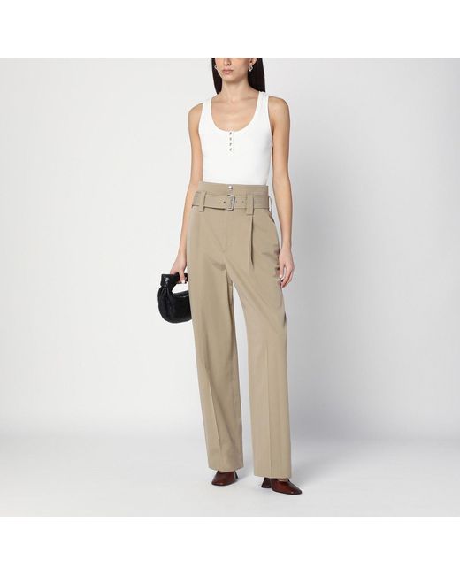 Bottega Veneta Natural Straight Trousers