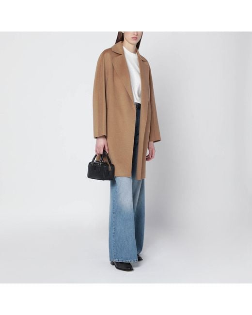 Max Mara Blue Camel Wrap Coat