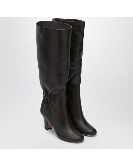 Ferragamo Black Ruched Boots