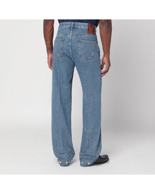 Valentino Blue Medium Jeans With Cabochons for men