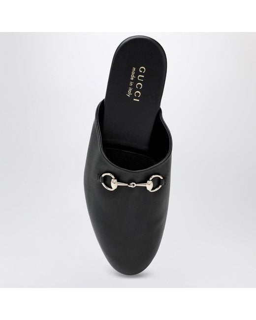 Gucci Black Mules With Horsebit for men
