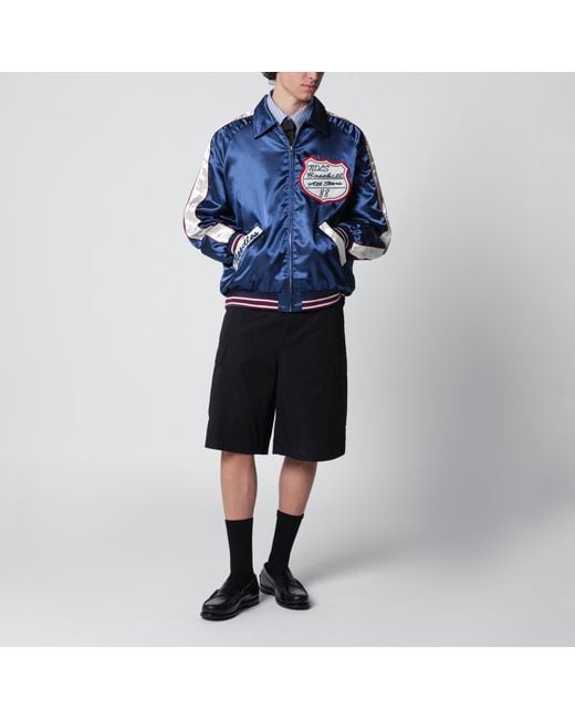 Needles Blue Stadium Jacket for men