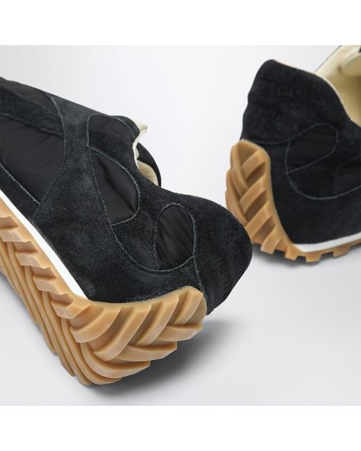Sneaker orbit flash nera in suede di Bottega Veneta in Black da Uomo