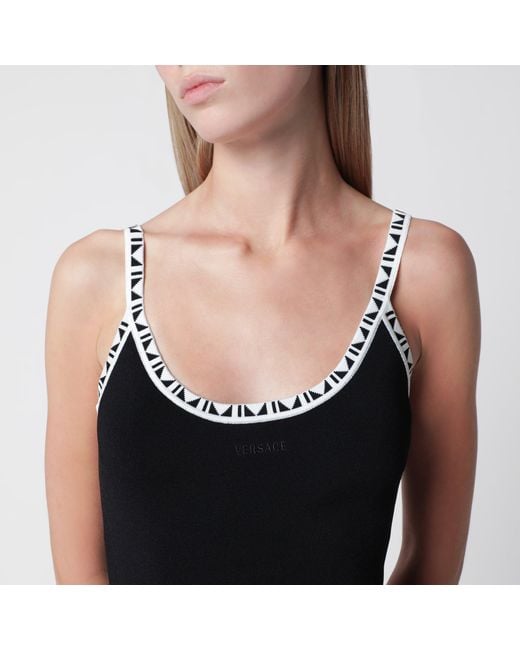 Versace Black Stretch Viscose Mini Dress