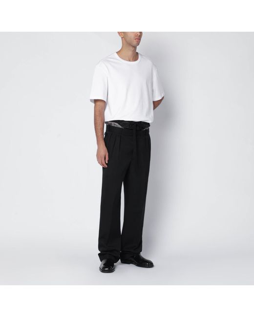 Maison Margiela Black Trousers "Anonymity Of The Lining" for men