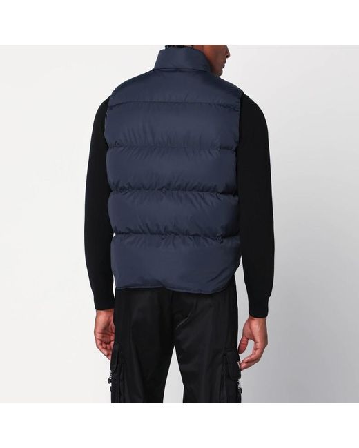Gilet imbottito in re-nylon di Prada in Blue da Uomo