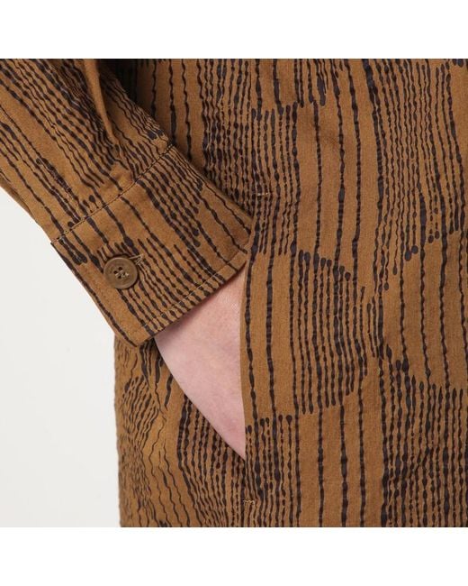 Abito chemisier verde oliva in cotone di Max Mara in Brown