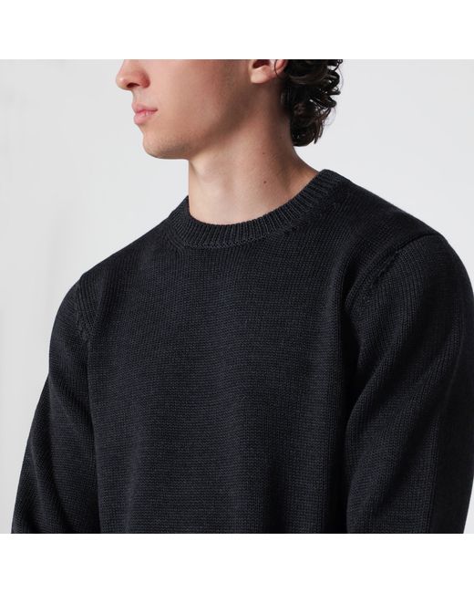 Roberto Collina Black Anthracite Wool Crew-Neck Sweater for men