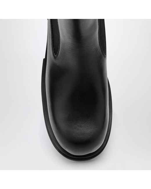 Rick Owens Black Bogun Leather Boots for men