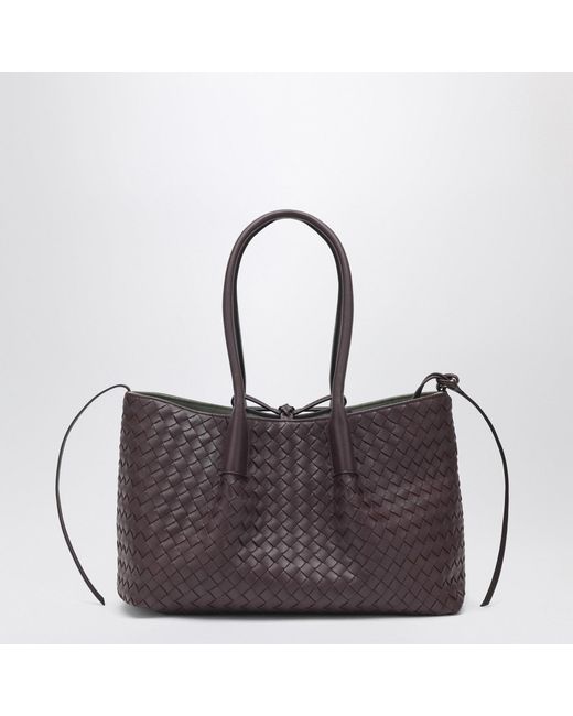 Bottega Veneta Gray Pinacoteca Medium Bag Barolo/pine Green