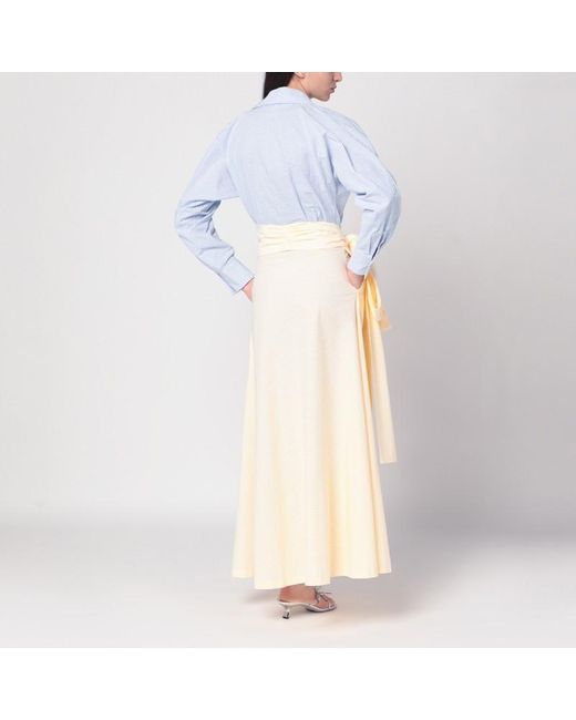 Robe Chemise Clarence Bleu/Jaune BERNADETTE en coloris White