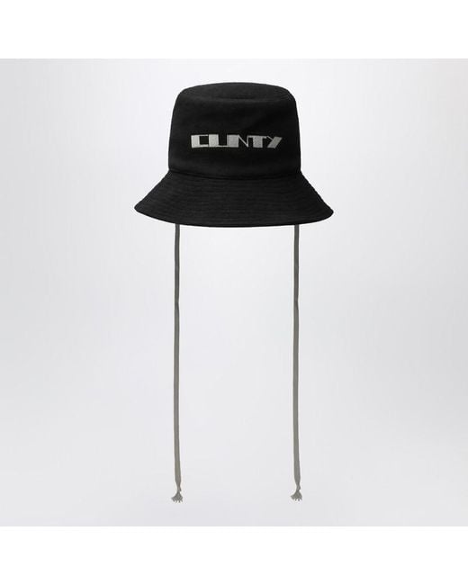 Rick Owens Bucket Hat Schwarz Cunty in Black für Herren