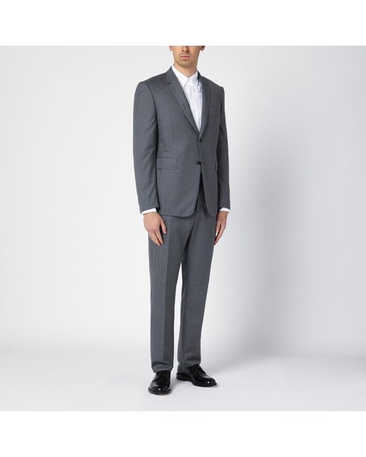 Thom Browne Blue Wool Trousers for men