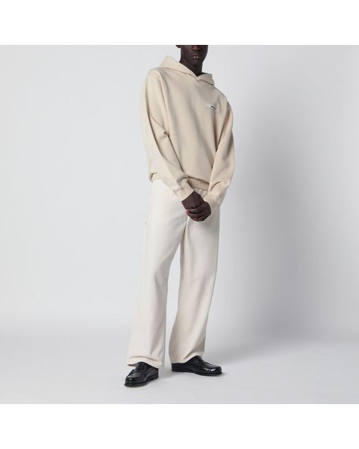 Jacquemus Natural Sweatshirt With Grosgrain Logo for men
