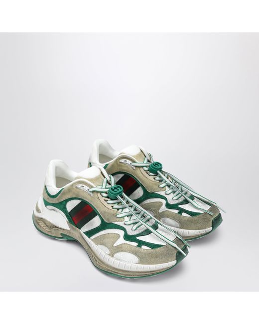 Gucci Green 2.0 Sneakers With Delave Effect for men