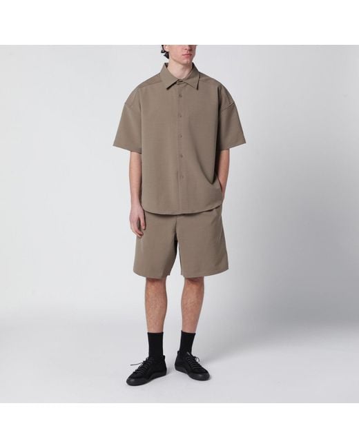 Entire studios Brown Beige Oversized Short-sleeve Shirt for men