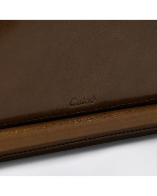 Borsa paraty 24 in pelle lucida bronzo di Chloé in Brown