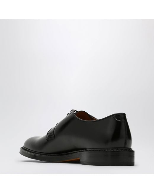 Doucal's Black Leather Lace-Up for men