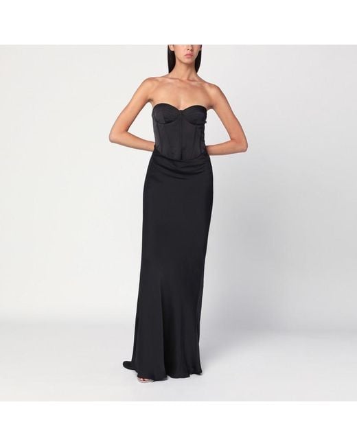 Robe Longue Avec Corset ROTATE BIRGER CHRISTENSEN en coloris Black