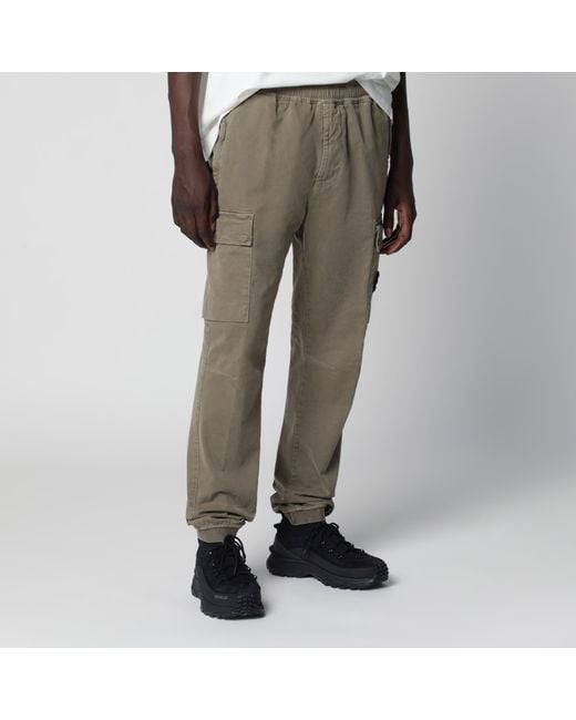 Stone Island Natural Military Cotton Trousers for men