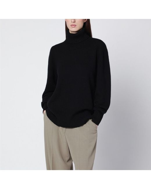 Totême Black Cashmere Turtleneck