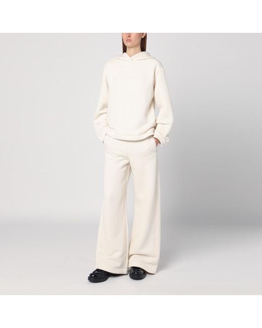 Sweat À Capuche Blanc En Coton Max Mara en coloris Natural