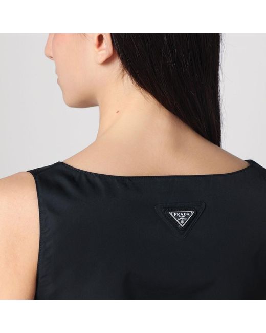Abito corto in re-nylon di Prada in Black