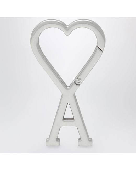 AMI White Ami De Caur Carabiner Keyring for men