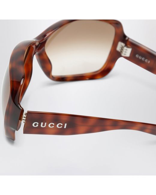 Gucci Brown Havana Square Sunglasses