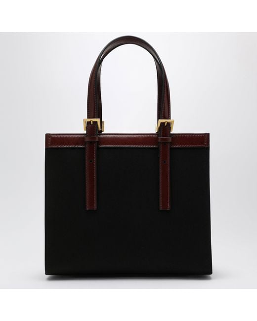 Borsa Shopper Mini Rivière Nera di Versace in Black