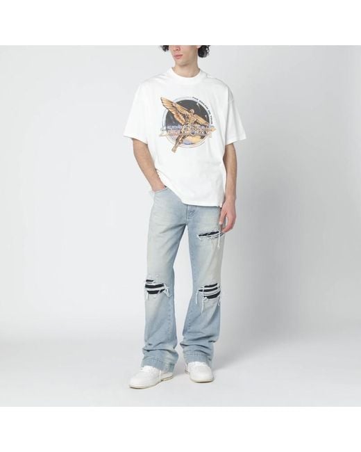 Felpa bianca con stampa logo di Represent in White da Uomo