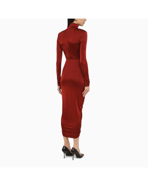 ANDAMANE Red Kim Midi Dress