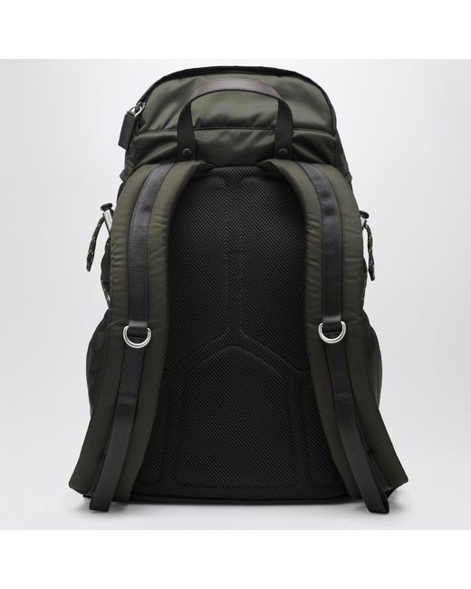 Prada Black Camouflage Renylon And Leather Speedrock Backpack for men
