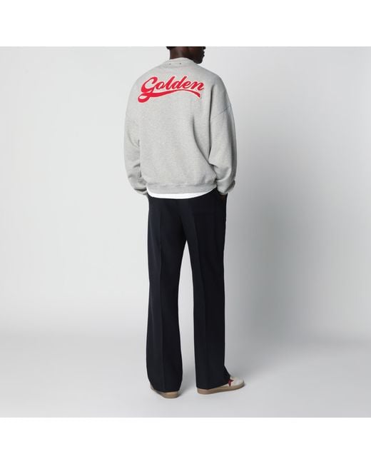 Golden Goose Deluxe Brand Gray Journey Crewneck Cotton Sweatshirt for men