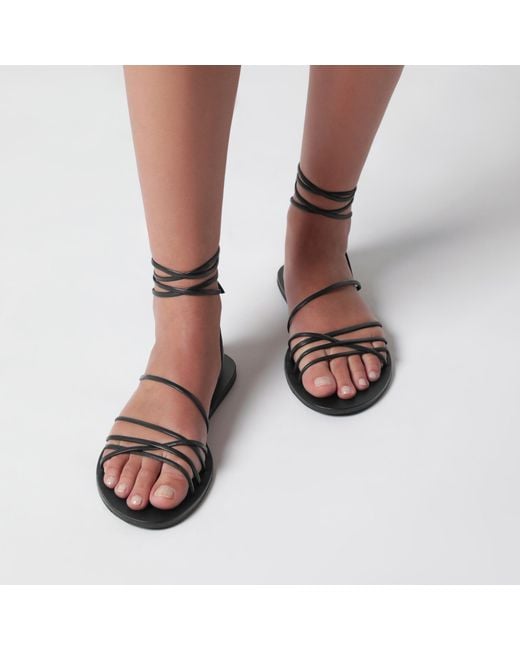 Manebí Black Crossover Leather Sandals