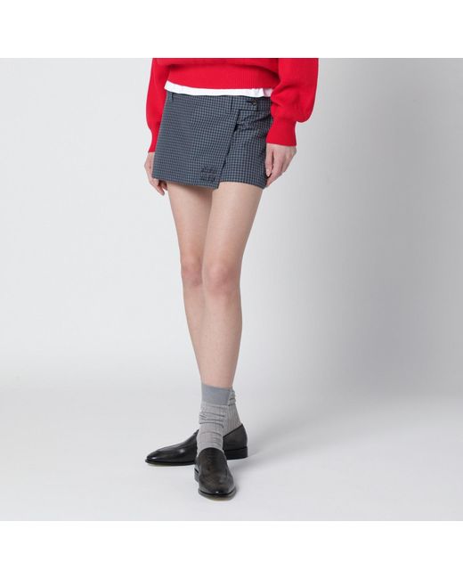 Miu Miu Blue Mini Skirt