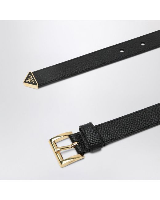 Prada Black Saffiano Leather Belt