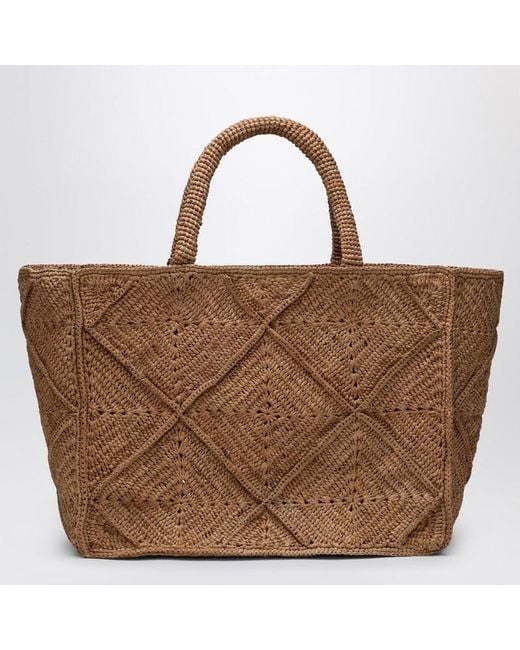 Borsa a mano grande sunset di Manebí in Brown